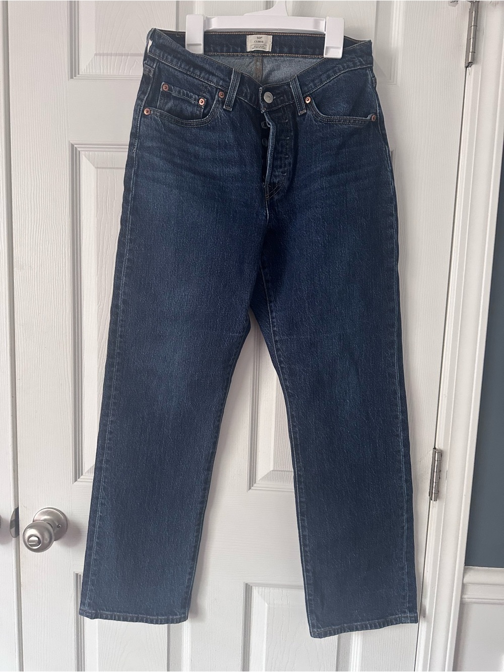 Levi's Straight Jeans in Dark Blue Wash